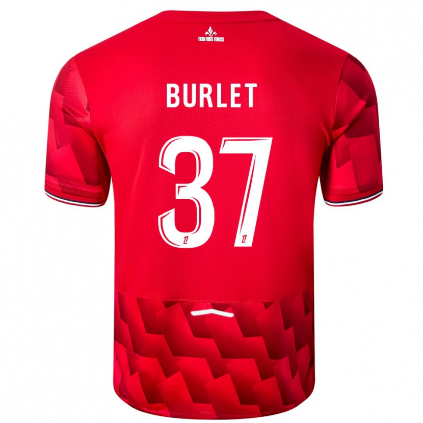 Danxen Dame Vincent Burlet #37 Rød Hvit Hjemmetrøye Drakt Trøye 2025/26 Skjorter T-Skjorte