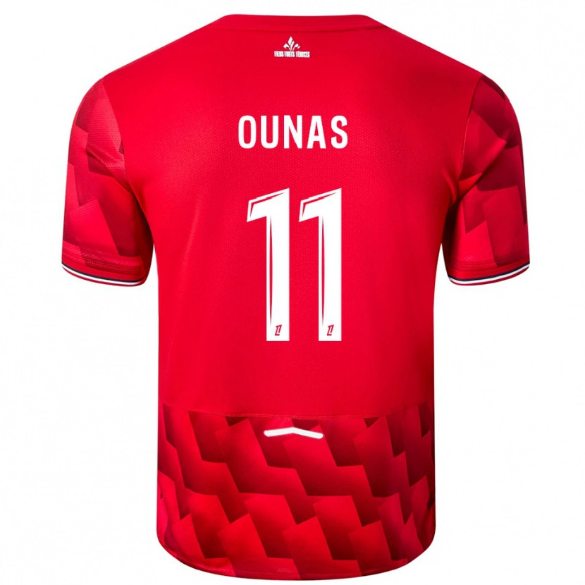 Danxen Dame Adam Ounas #11 Rød Hvit Hjemmetrøye Drakt Trøye 2025/26 Skjorter T-Skjorte