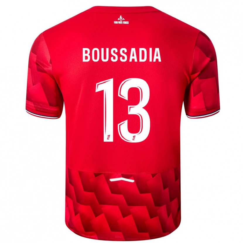 Danxen Dame Saad Boussadia #13 Rød Hvit Hjemmetrøye Drakt Trøye 2025/26 Skjorter T-Skjorte