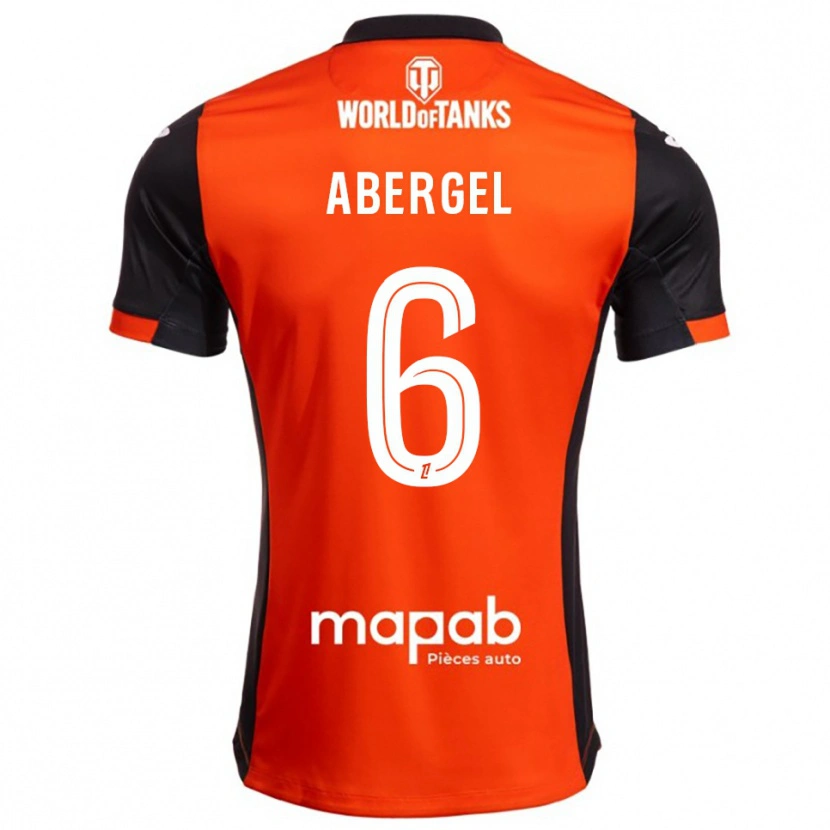 Danxen Dame Laurent Abergel #6 Svart Oransje Hjemmetrøye Drakt Trøye 2025/26 Skjorter T-Skjorte