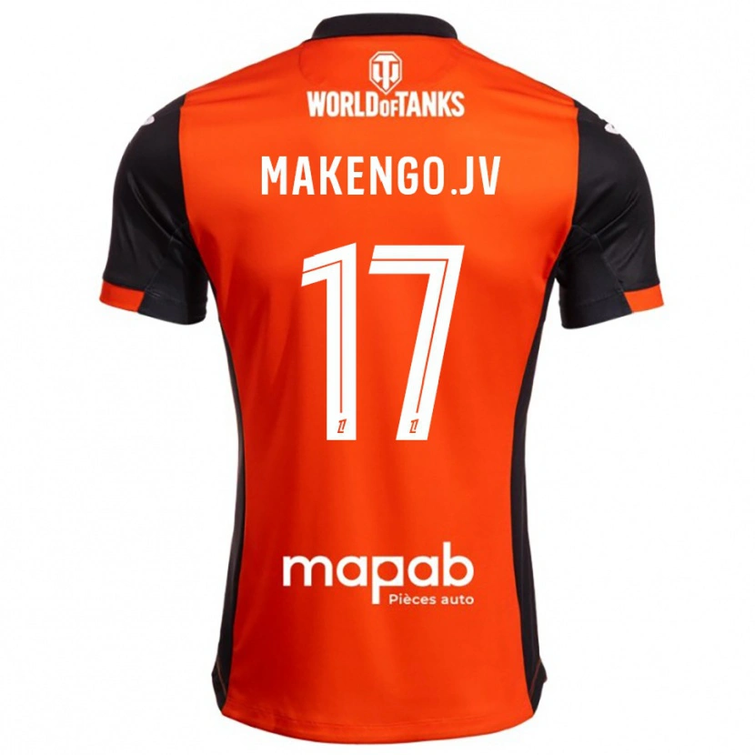 Danxen Dame Jean-Victor Makengo #17 Svart Oransje Hjemmetrøye Drakt Trøye 2025/26 Skjorter T-Skjorte