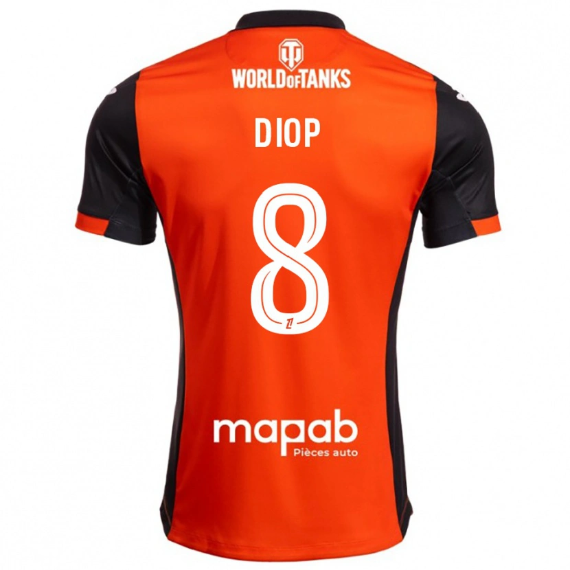 Danxen Dame Samba Diop #8 Svart Oransje Hjemmetrøye Drakt Trøye 2025/26 Skjorter T-Skjorte