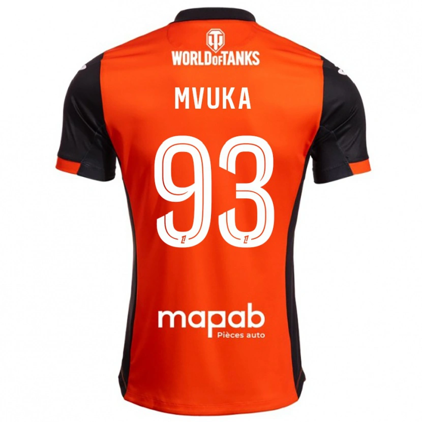 Danxen Dame Joel Mvuka #93 Svart Oransje Hjemmetrøye Drakt Trøye 2025/26 Skjorter T-Skjorte