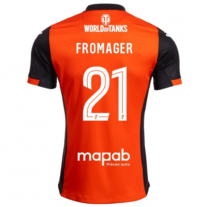 Danxen Dame Côme Fromager #21 Svart Oransje Hjemmetrøye Drakt Trøye 2025/26 Skjorter T-Skjorte