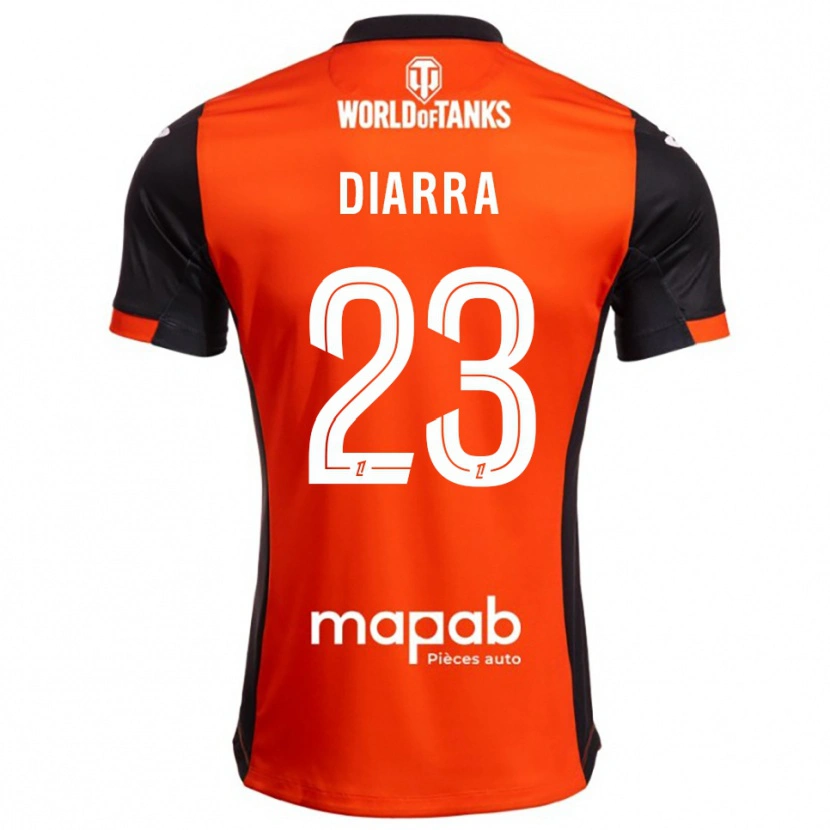 Danxen Dame Stéphane Diarra #23 Svart Oransje Hjemmetrøye Drakt Trøye 2025/26 Skjorter T-Skjorte