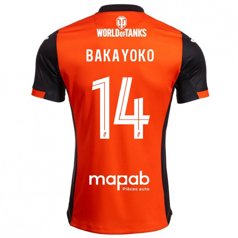 Danxen Dame Tiemoué Bakayoko #14 Svart Oransje Hjemmetrøye Drakt Trøye 2025/26 Skjorter T-Skjorte