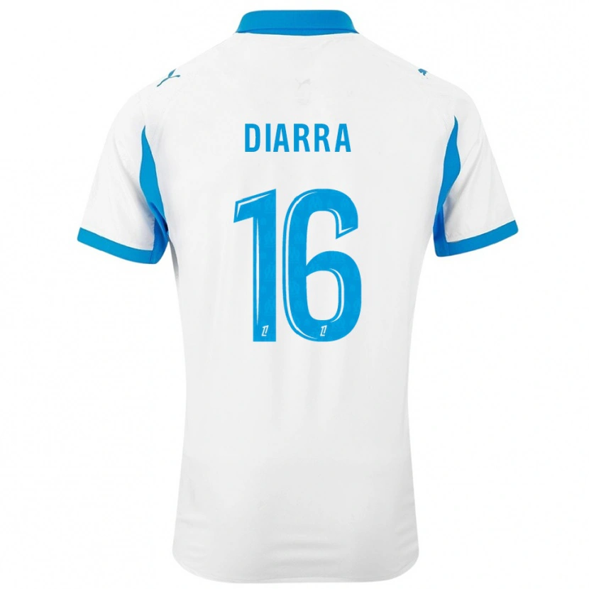 Danxen Dame Cheick Diarra #16 Hvit Lyseblå Hjemmetrøye Drakt Trøye 2025/26 Skjorter T-Skjorte