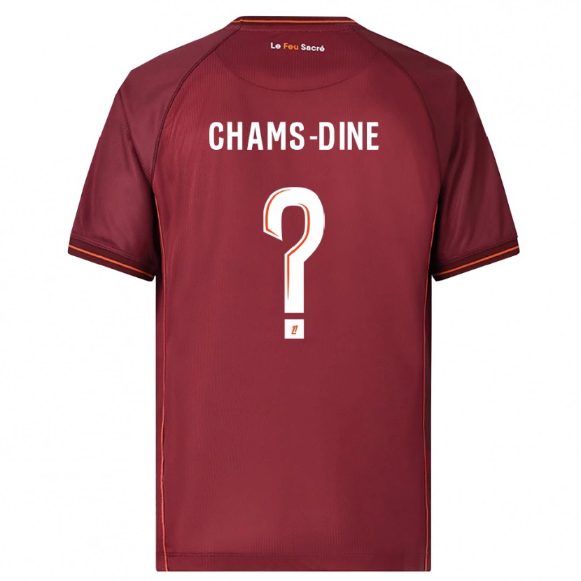 Danxen Dame Adam Chams-Dine #0 Burgunder Hvit Hjemmetrøye Drakt Trøye 2025/26 Skjorter T-Skjorte