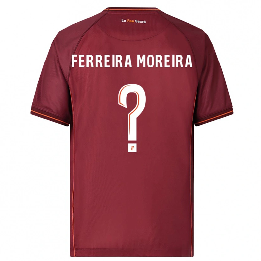 Danxen Dame Ruben Ferreira Moreira #0 Burgunder Hvit Hjemmetrøye Drakt Trøye 2025/26 Skjorter T-Skjorte