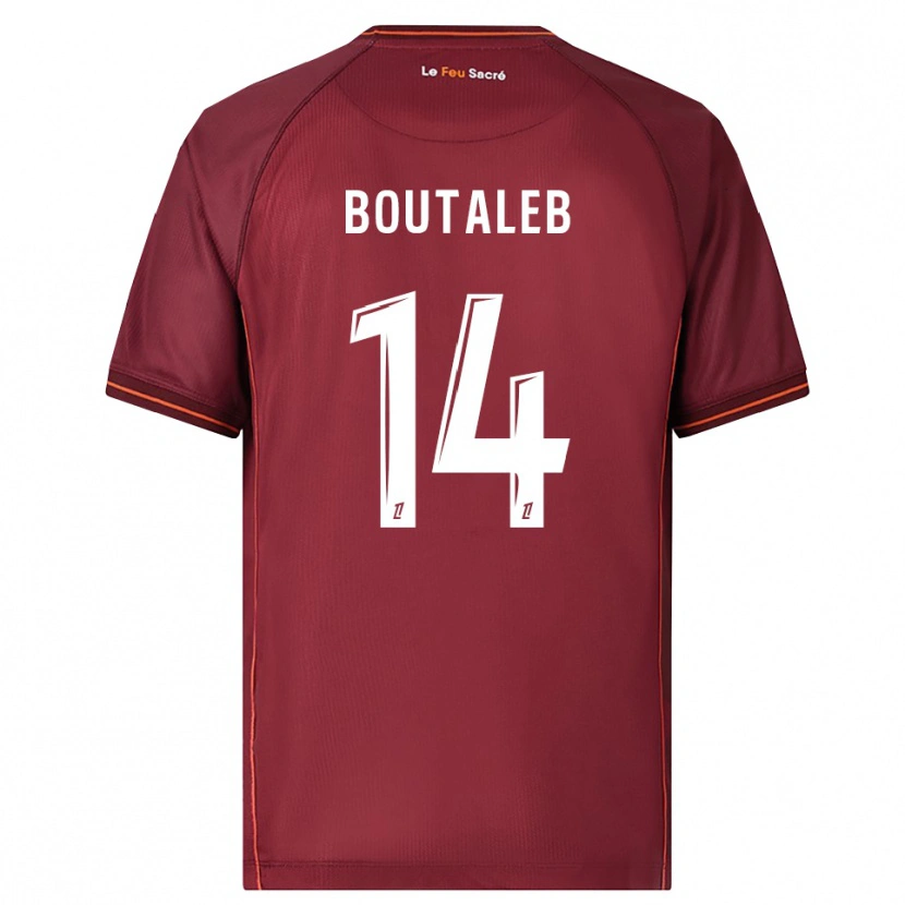 Danxen Dame Inès Boutaleb #14 Burgunder Hvit Hjemmetrøye Drakt Trøye 2025/26 Skjorter T-Skjorte