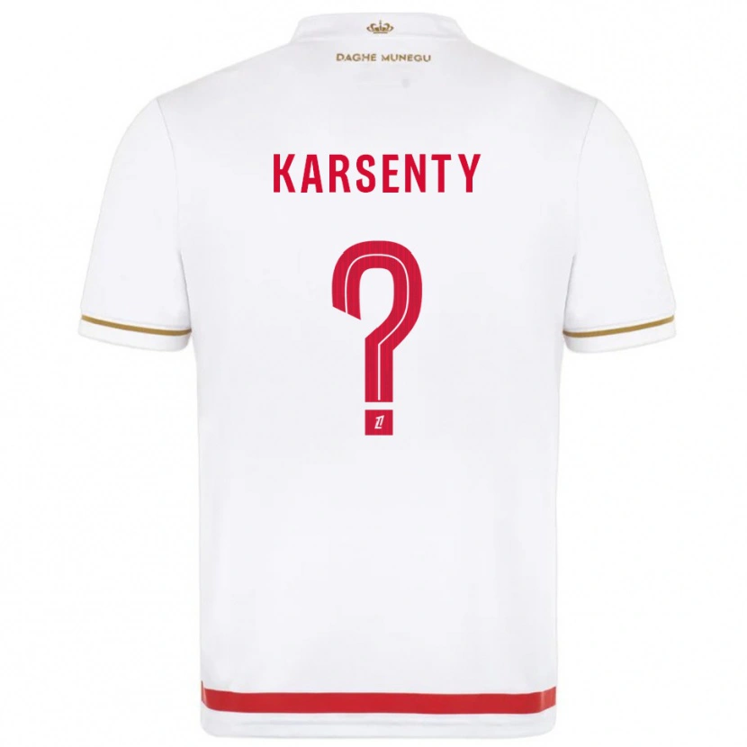 Danxen Dame Kylian Karsenty #0 Rød Hvit Hjemmetrøye Drakt Trøye 2025/26 Skjorter T-Skjorte