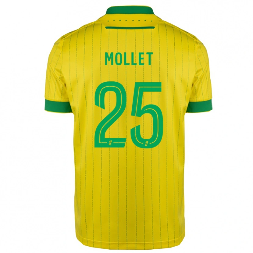 Danxen Dame Florent Mollet #25 Gul Grønn Hjemmetrøye Drakt Trøye 2025/26 Skjorter T-Skjorte