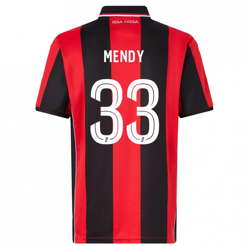 Danxen Dame Antoine Mendy #33 Rød Svart Hjemmetrøye Drakt Trøye 2025/26 Skjorter T-Skjorte