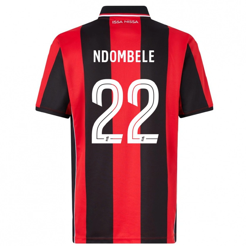 Danxen Dame Tanguy Ndombélé #22 Rød Svart Hjemmetrøye Drakt Trøye 2025/26 Skjorter T-Skjorte