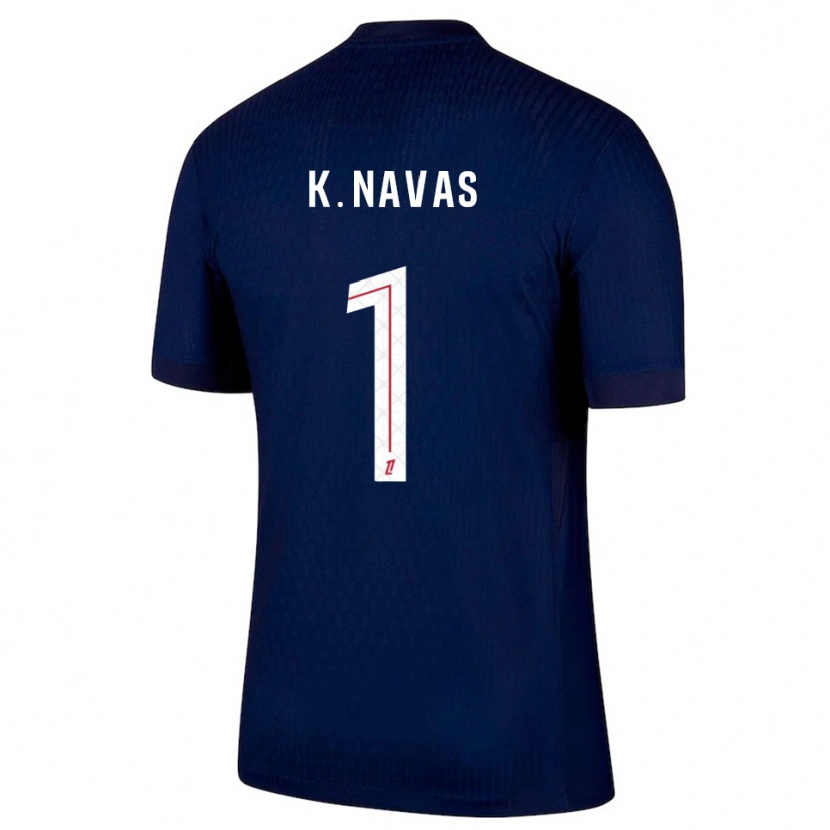Danxen Dame Keylor Navas #1 Marineblå Rød Hjemmetrøye Drakt Trøye 2025/26 Skjorter T-Skjorte
