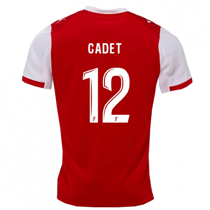Danxen Dame Charlélie Cadet #12 Rød Hvit Hjemmetrøye Drakt Trøye 2025/26 Skjorter T-Skjorte