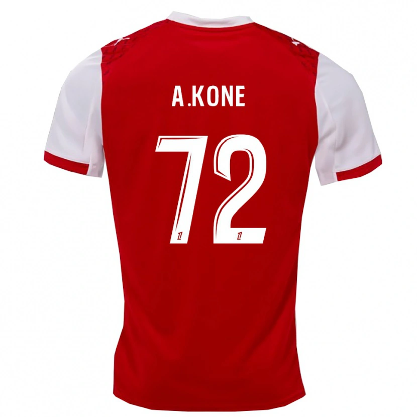 Danxen Dame Amadou Koné #72 Rød Hvit Hjemmetrøye Drakt Trøye 2025/26 Skjorter T-Skjorte