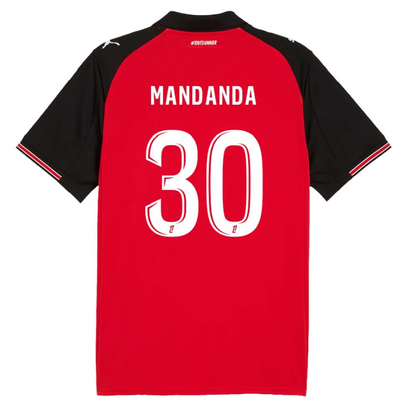 Danxen Dame Steve Mandanda #30 Rød Svart Hjemmetrøye Drakt Trøye 2025/26 Skjorter T-Skjorte