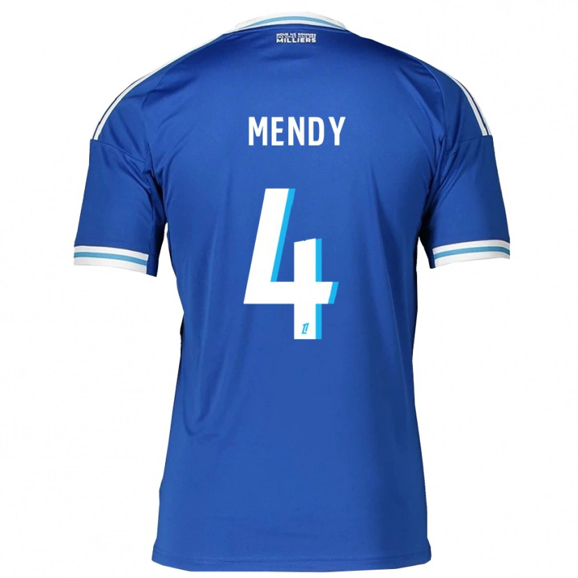 Danxen Dame François Mendy #4 Blå Hvit Hjemmetrøye Drakt Trøye 2025/26 Skjorter T-Skjorte