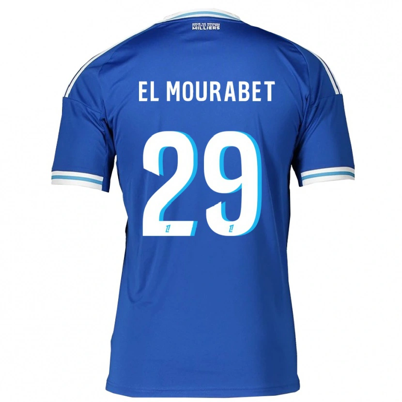 Danxen Dame Samir El Mourabet #29 Blå Hvit Hjemmetrøye Drakt Trøye 2025/26 Skjorter T-Skjorte