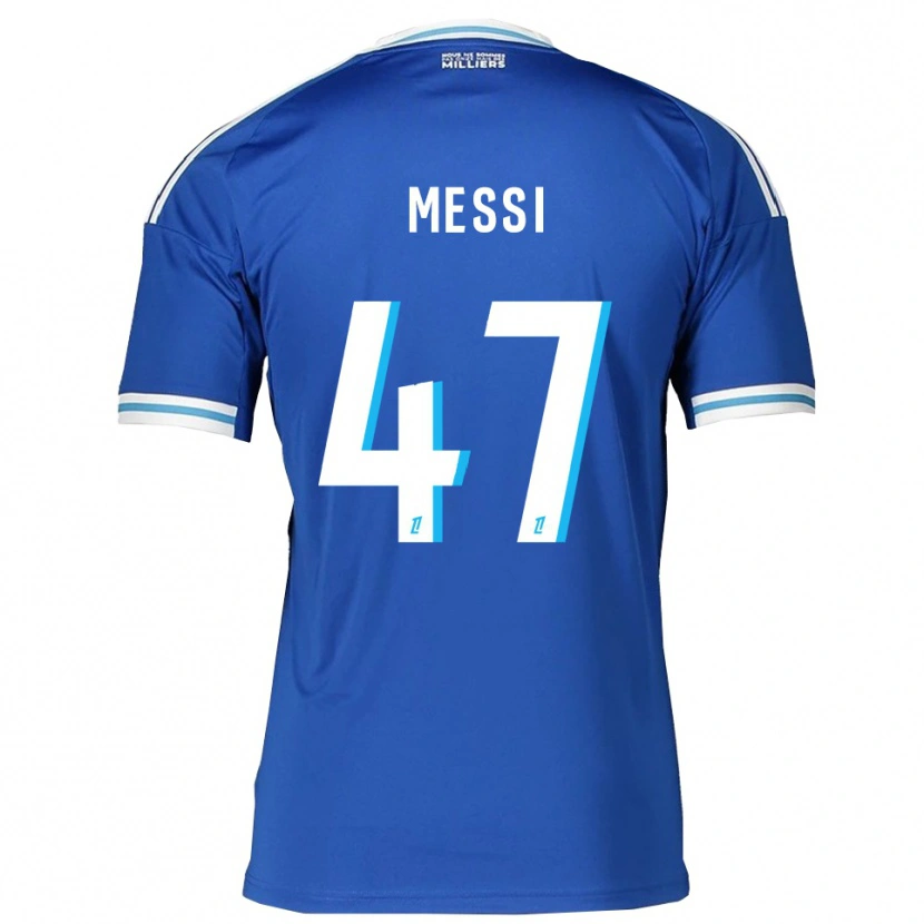 Danxen Dame Rayane Messi #47 Blå Hvit Hjemmetrøye Drakt Trøye 2025/26 Skjorter T-Skjorte