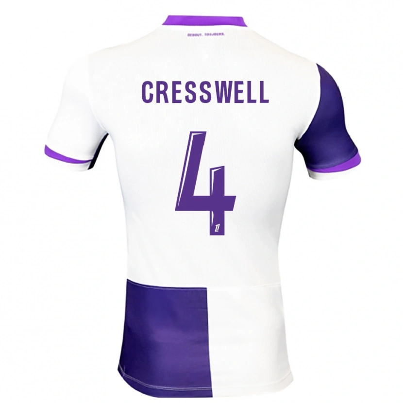 Danxen Dame Charlie Cresswell #4 Lilla Hvit Hjemmetrøye Drakt Trøye 2025/26 Skjorter T-Skjorte