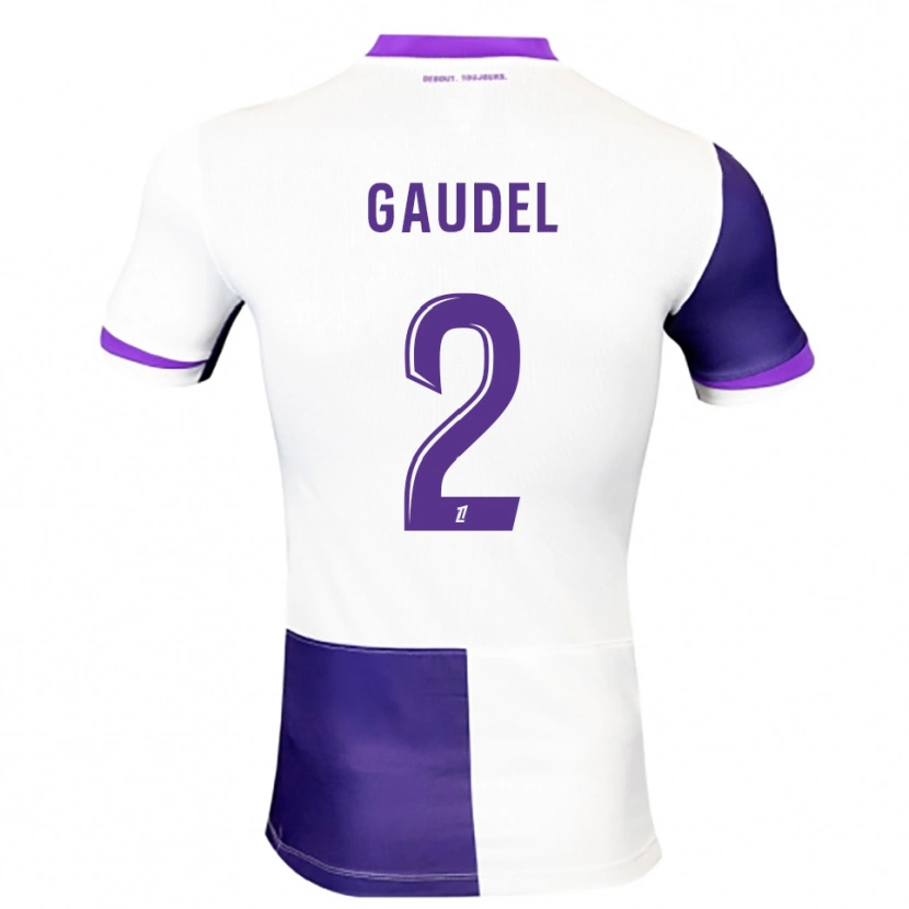 Danxen Dame Raphaël Gaudel #2 Lilla Hvit Hjemmetrøye Drakt Trøye 2025/26 Skjorter T-Skjorte