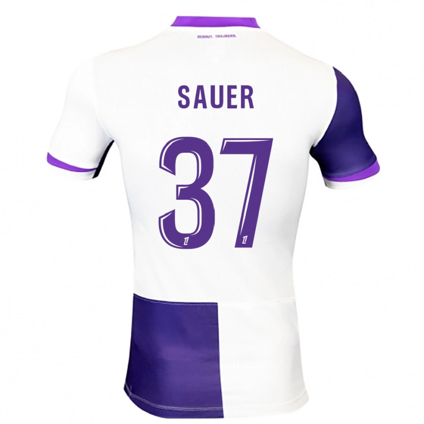 Danxen Dame Mario Sauer #37 Lilla Hvit Hjemmetrøye Drakt Trøye 2025/26 Skjorter T-Skjorte