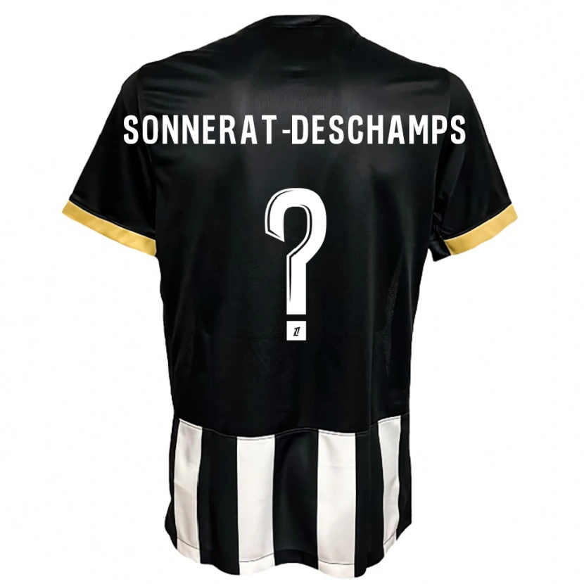 Danxen Dame Nattio Sonnerat-Deschamps #0 Svart Hvit Hjemmetrøye Drakt Trøye 2025/26 Skjorter T-Skjorte