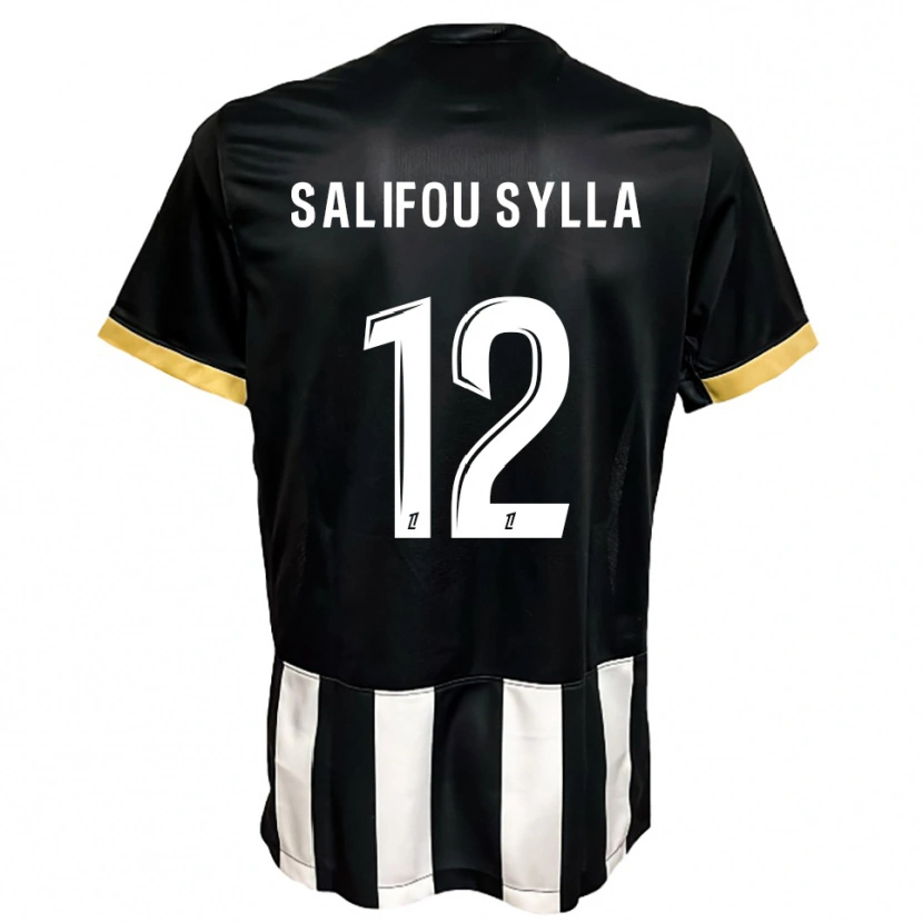 Danxen Dame Salifou Sylla #12 Svart Hvit Hjemmetrøye Drakt Trøye 2025/26 Skjorter T-Skjorte