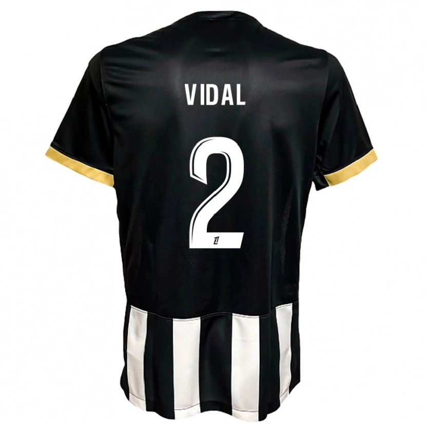 Danxen Dame Abdaiyaan Vidal #2 Svart Hvit Hjemmetrøye Drakt Trøye 2025/26 Skjorter T-Skjorte