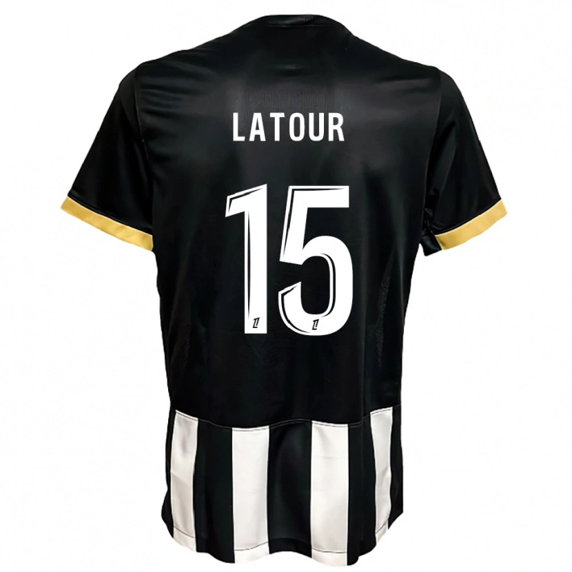 Danxen Dame Léo Latour #15 Svart Hvit Hjemmetrøye Drakt Trøye 2025/26 Skjorter T-Skjorte