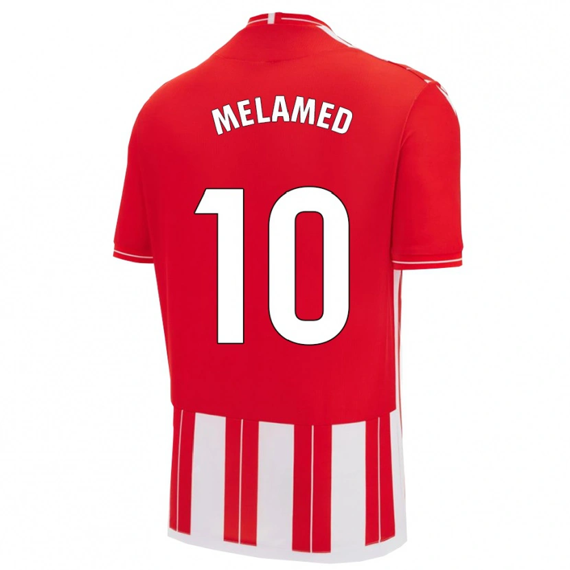 Danxen Dame Nico Melamed #10 Rød Hvit Hjemmetrøye Drakt Trøye 2025/26 Skjorter T-Skjorte