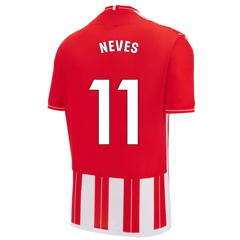 Danxen Dame Hugo Neves #11 Rød Hvit Hjemmetrøye Drakt Trøye 2025/26 Skjorter T-Skjorte