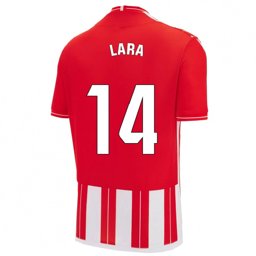 Danxen Dame Luis Lara #14 Rød Hvit Hjemmetrøye Drakt Trøye 2025/26 Skjorter T-Skjorte