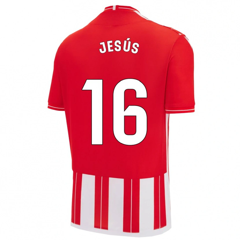 Danxen Dame Antonio Jesús #16 Rød Hvit Hjemmetrøye Drakt Trøye 2025/26 Skjorter T-Skjorte