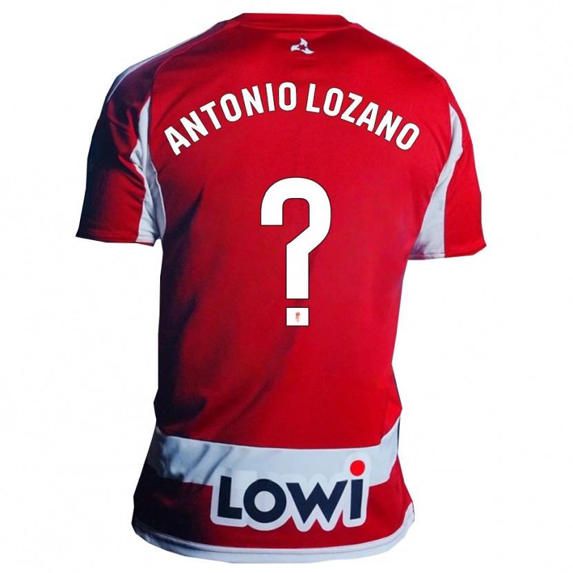 Danxen Dame José Antonio Lozano #0 Rød Hvit Hjemmetrøye Drakt Trøye 2025/26 Skjorter T-Skjorte