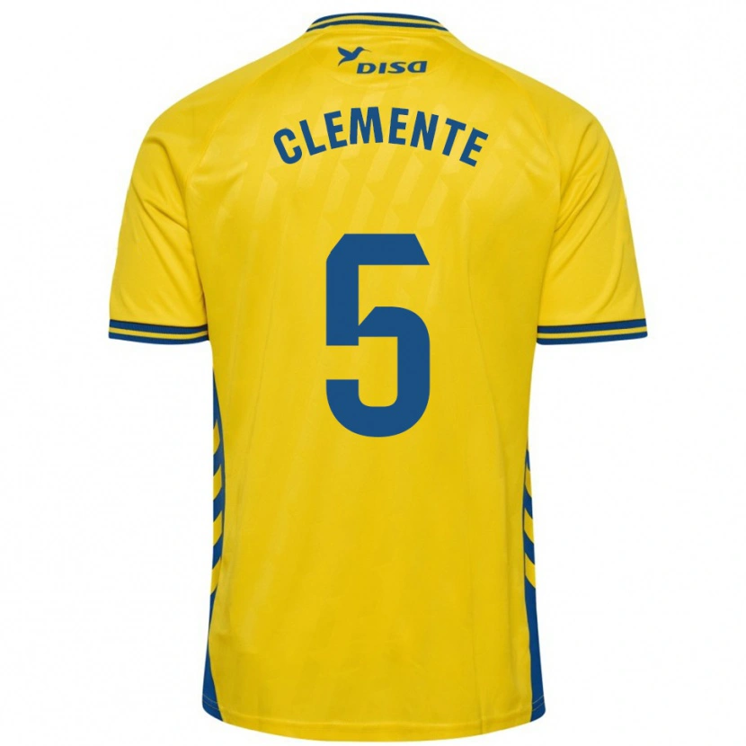 Danxen Dame Enrique Clemente #5 Gul Blå Hjemmetrøye Drakt Trøye 2025/26 Skjorter T-Skjorte
