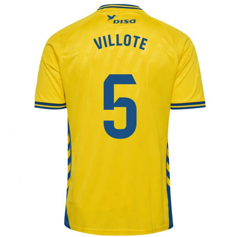 Danxen Dame Víctor Villote #5 Gul Blå Hjemmetrøye Drakt Trøye 2025/26 Skjorter T-Skjorte