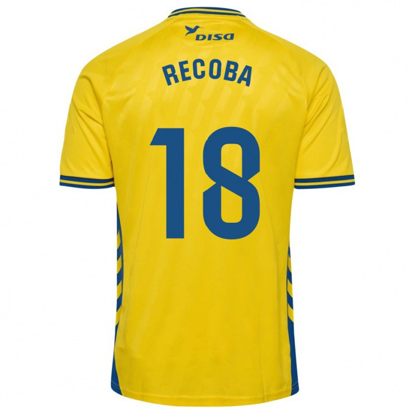 Danxen Dame Jeremía Recoba #18 Gul Blå Hjemmetrøye Drakt Trøye 2025/26 Skjorter T-Skjorte