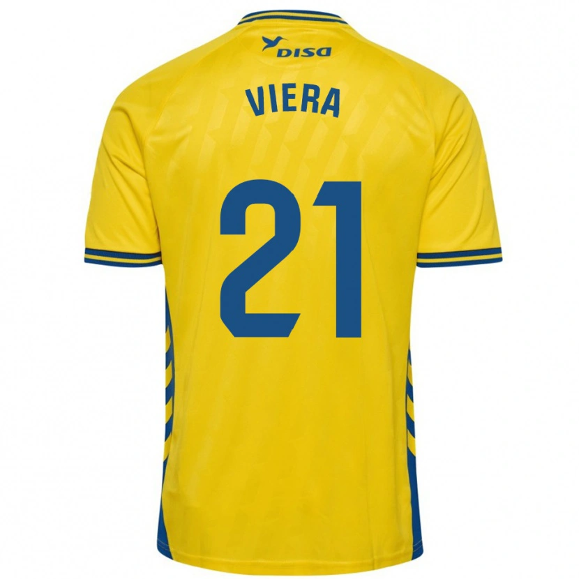 Danxen Dame Jonathan Viera #21 Gul Blå Hjemmetrøye Drakt Trøye 2025/26 Skjorter T-Skjorte
