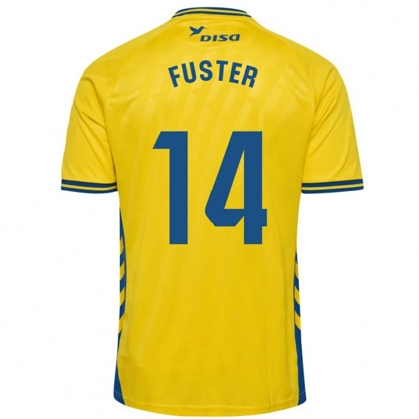 Danxen Dame Manu Fuster #14 Gul Blå Hjemmetrøye Drakt Trøye 2025/26 Skjorter T-Skjorte