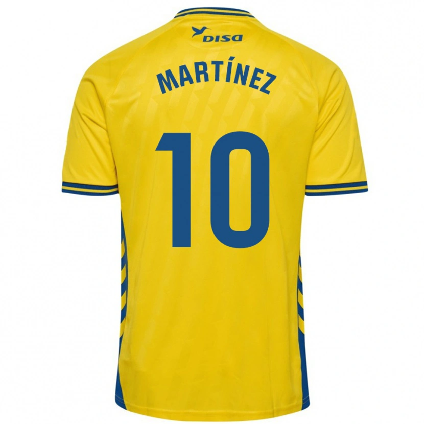 Danxen Dame Javi Martínez #10 Gul Blå Hjemmetrøye Drakt Trøye 2025/26 Skjorter T-Skjorte