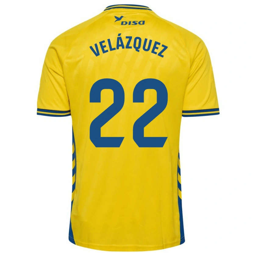 Danxen Dame Brian Velázquez #22 Gul Blå Hjemmetrøye Drakt Trøye 2025/26 Skjorter T-Skjorte
