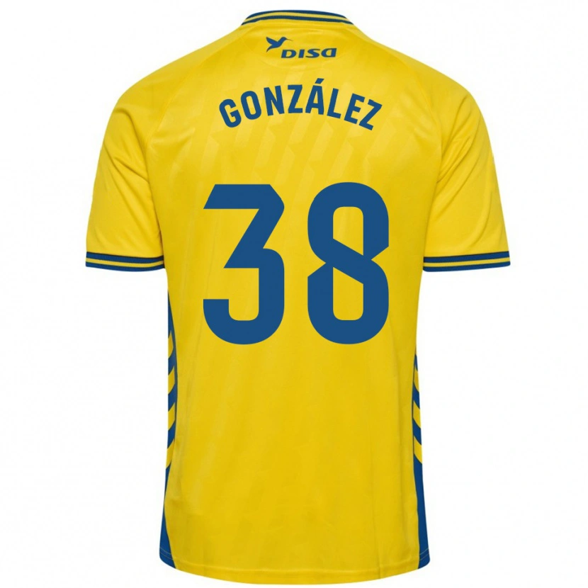 Danxen Dame Josito González #38 Gul Blå Hjemmetrøye Drakt Trøye 2025/26 Skjorter T-Skjorte