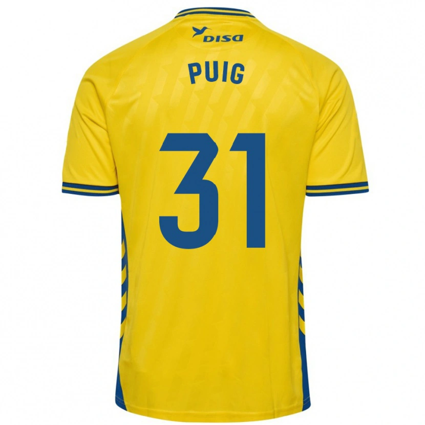 Danxen Dame Victor Puig #31 Gul Blå Hjemmetrøye Drakt Trøye 2025/26 Skjorter T-Skjorte