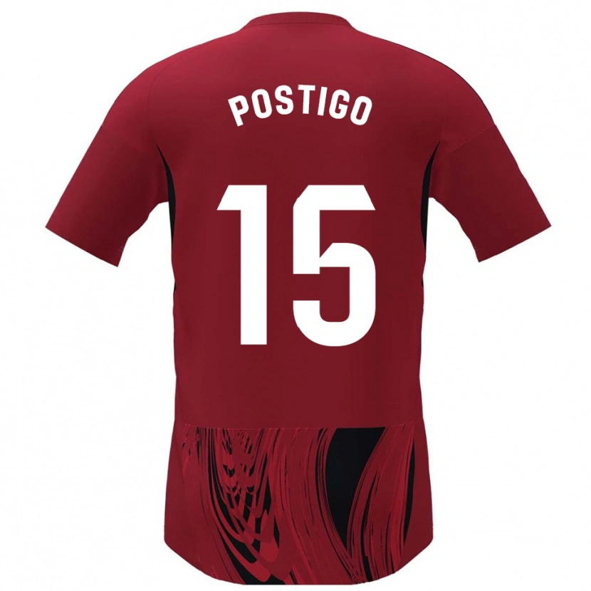 Danxen Dame Sergio Postigo #15 Rød Svart Hjemmetrøye Drakt Trøye 2025/26 Skjorter T-Skjorte