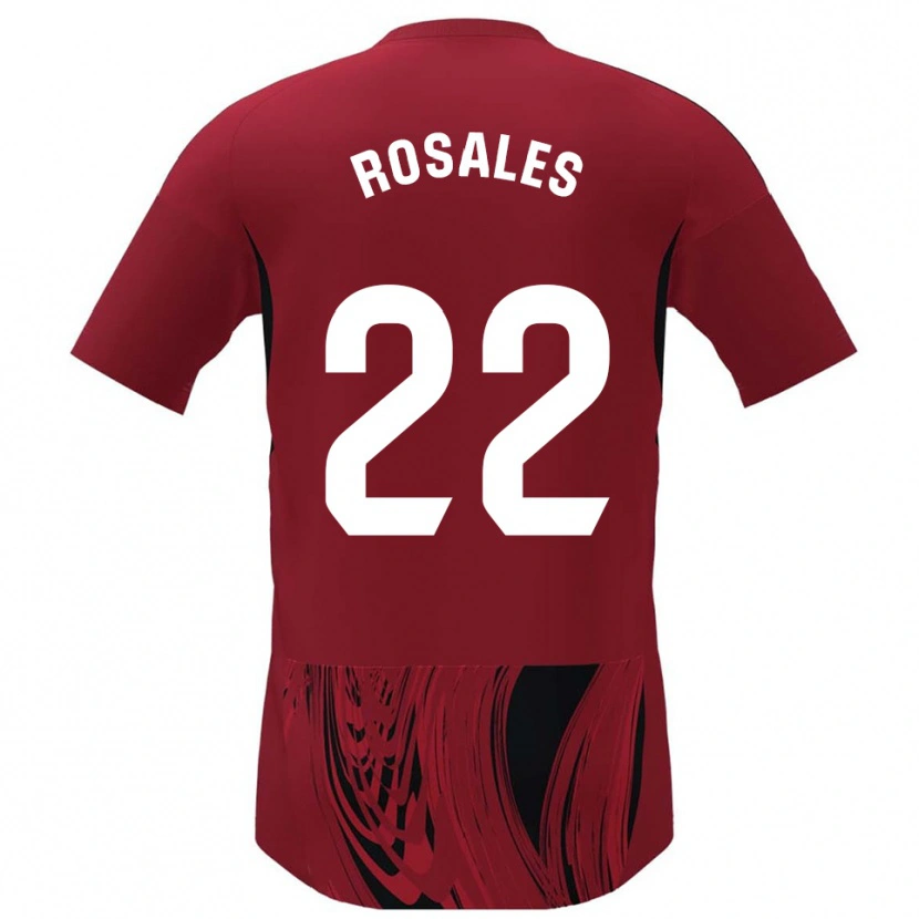 Danxen Dame Diego Rosales #22 Rød Svart Hjemmetrøye Drakt Trøye 2025/26 Skjorter T-Skjorte