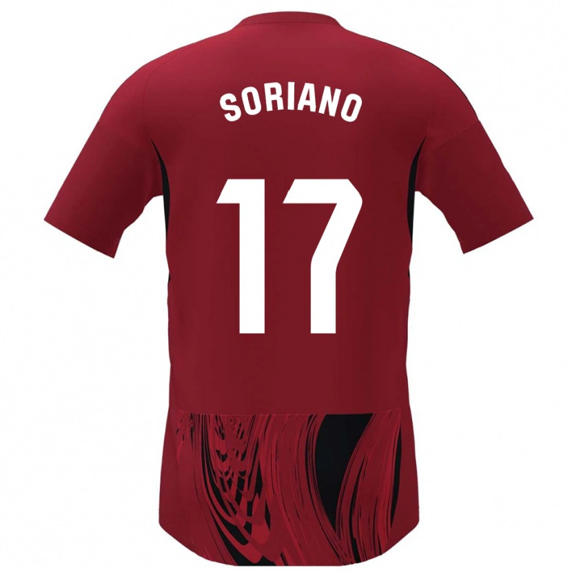 Danxen Dame Adrián Soriano #17 Rød Svart Hjemmetrøye Drakt Trøye 2025/26 Skjorter T-Skjorte