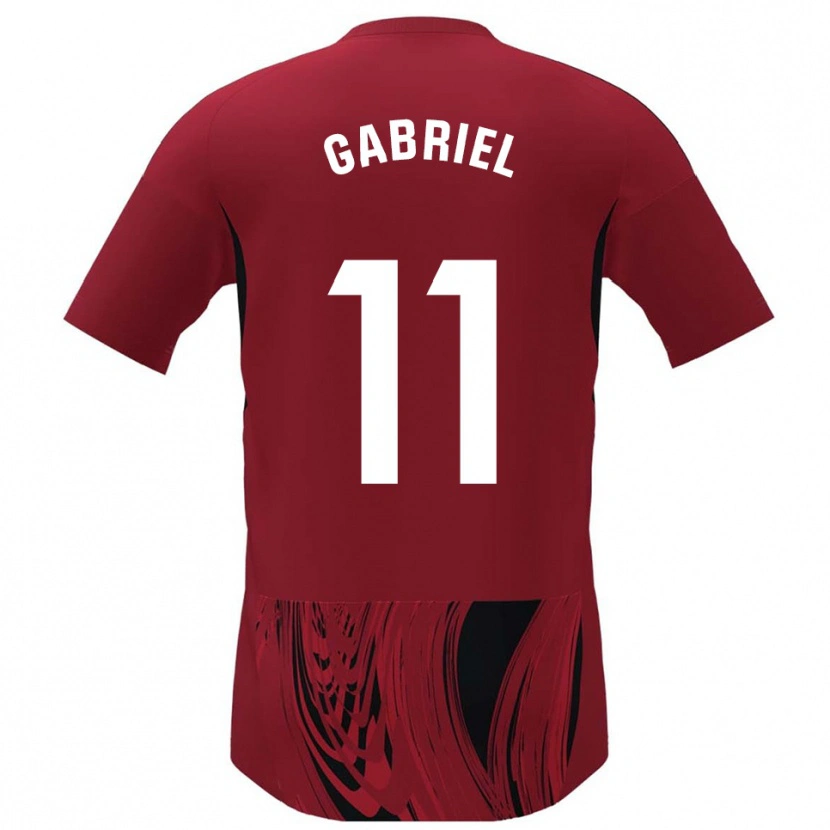 Danxen Dame Sergio Gabriel #11 Rød Svart Hjemmetrøye Drakt Trøye 2025/26 Skjorter T-Skjorte